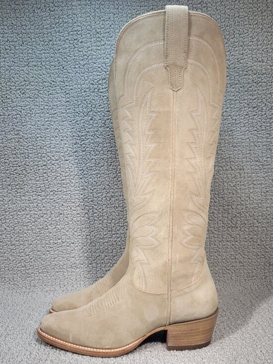 Tecovas Shoes - Tecovas The Abby Women's US Size 8B Driftwood Suede Cowgirl Boots